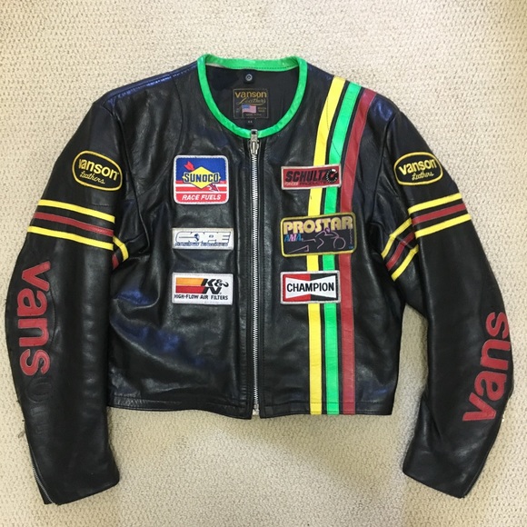 SOLD- VANSON LEATHERS MOTORCYCLE JACKET SIZE 44 - Picture 2 of 16